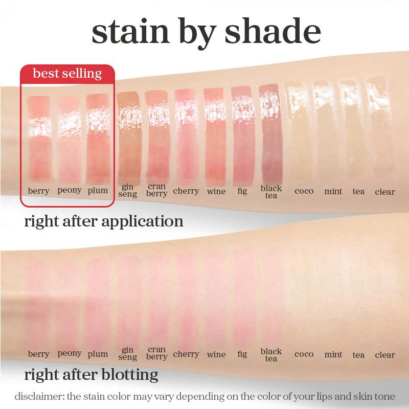 Nooni Korean Apple Lip Oil + Lip Stain | Glossy Lip Stain, Tinting & Long Lasting, Moisturizing Lip Care (13 Options) Hydrate Lipgloss Lipstick Makeup Glossy Hydrating Moisturizer Plump Transfer-Proof