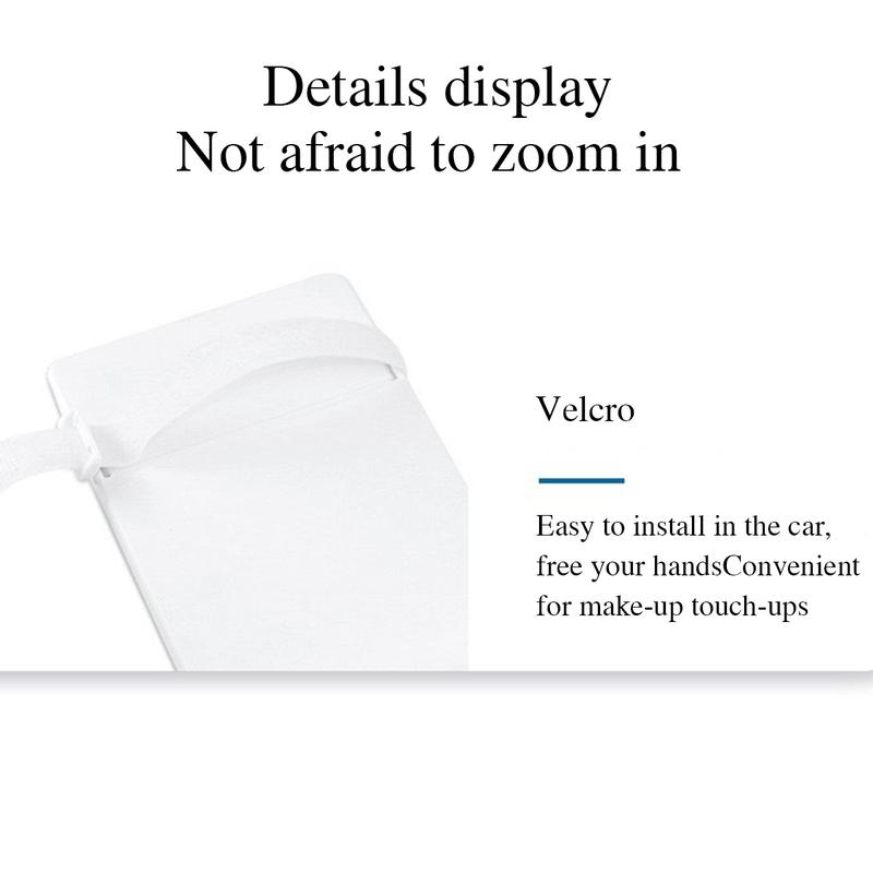 Car Sun Visor Makeup Mirror, LED Touch Screen Adjustable Brightness Auto Interior Makeup HD Mirror, Rechargeable Vanity Mirror,Girly Car Accessories,Car Stuff