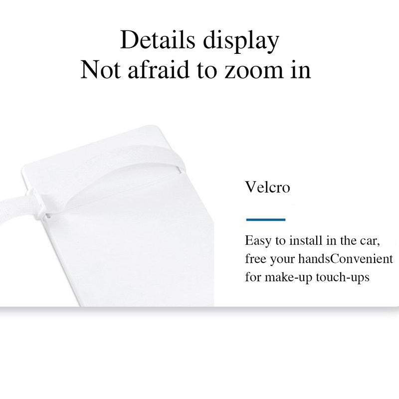 Car Sun Visor Makeup Mirror, LED Touch Screen Adjustable Brightness Auto Interior Makeup HD Mirror, Rechargeable Vanity Mirror,Girly Car Accessories,Car Stuff