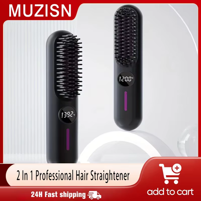 Electric Hot Comb Multifunctional Straight Hair Straightener Comb Negative Ion Anti-Scalding Styling Tool Straightening Brush