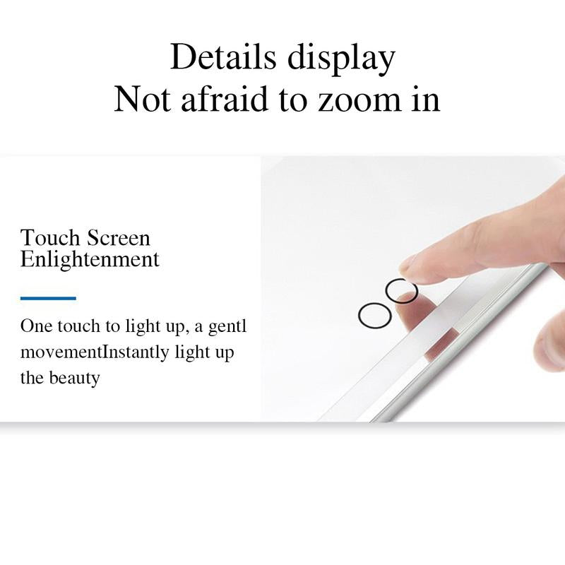 Car Sun Visor Makeup Mirror, LED Touch Screen Adjustable Brightness Auto Interior Makeup HD Mirror, Rechargeable Vanity Mirror,Girly Car Accessories,Car Stuff