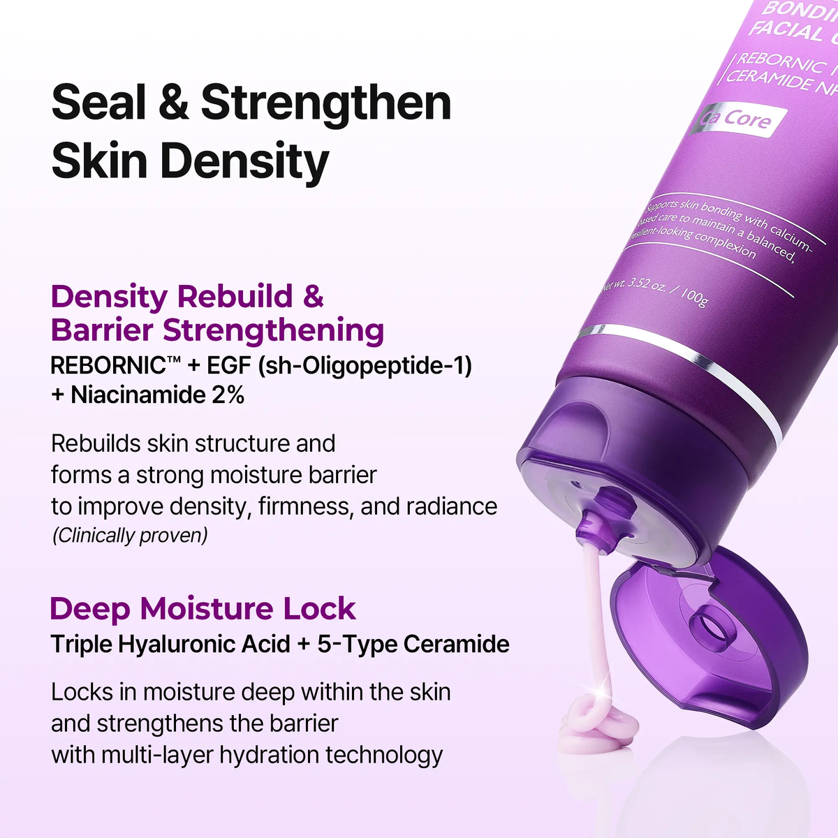 [Dr.Melaxin Official] Calcium Bonding Facial Cream Firming & Anti-Aging Face Moisturizer with REBORNIC 10,000Ppm, Ceramide NP, EGF & Triple Hyaluronic Acid | Rebuilds Skin Density & Elasticity | Korean Skincare