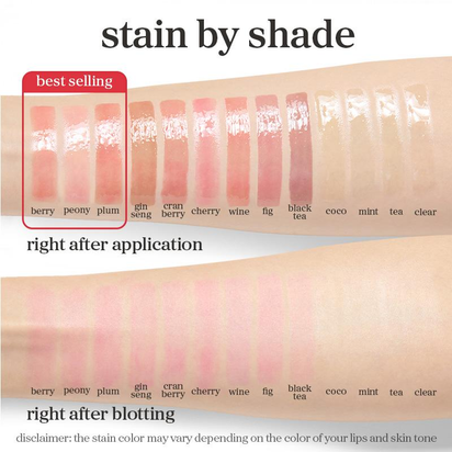 Nooni Korean Apple Lip Oil + Lip Stain | Glossy Lip Stain, Tinting & Long Lasting, Moisturizing Lip Care (13 Options) Hydrate Lipgloss Lipstick Makeup Glossy Hydrating Moisturizer Plump Transfer-Proof